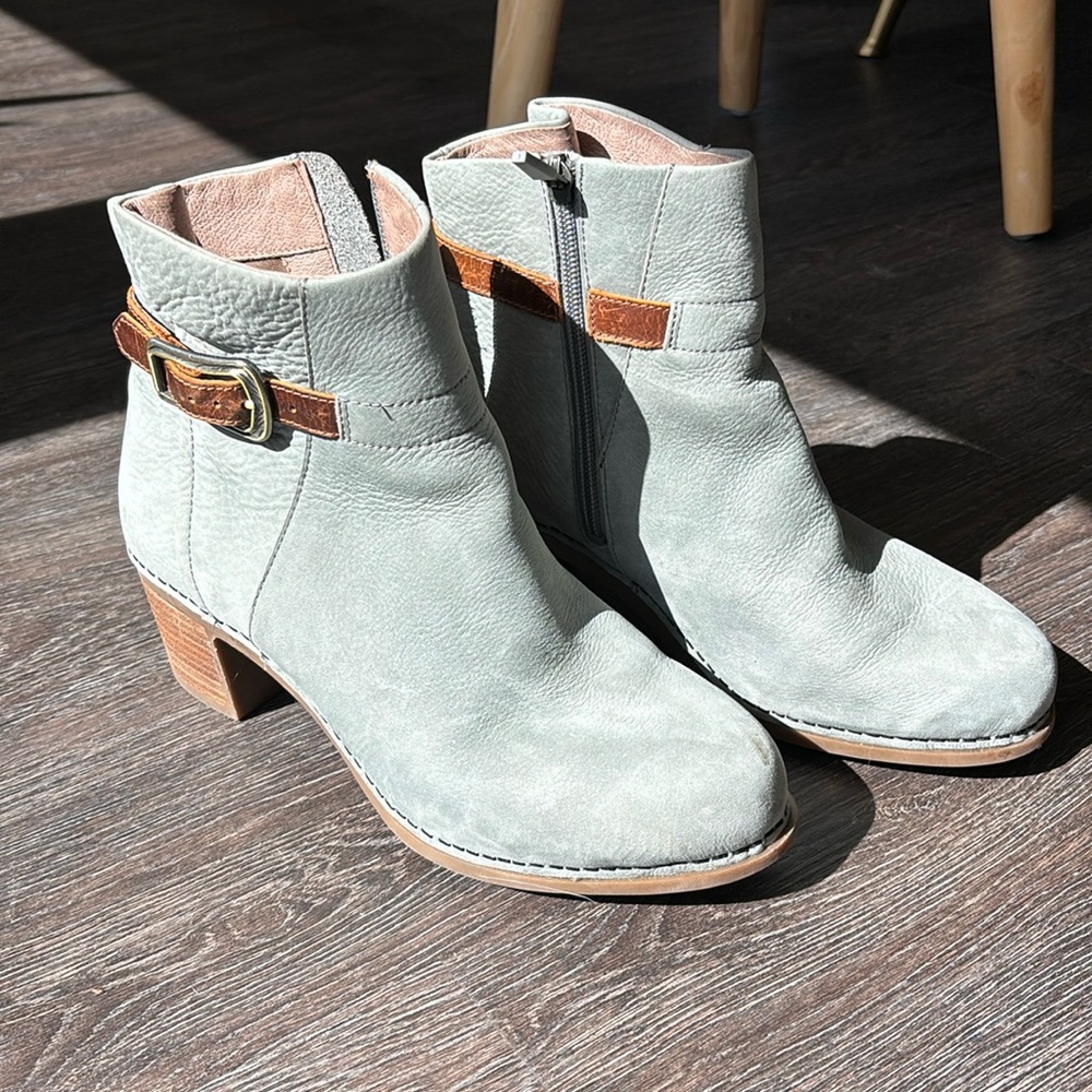 Blue Suede Booties